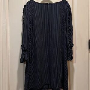 Luxology blue pinstriped dress, size 14, very nice
